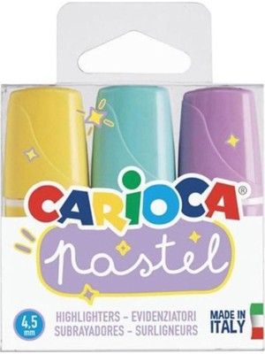 Carioca Pastel Fosforlu Kalem Mini İşaretleme Kalemi 3 Renk 43168