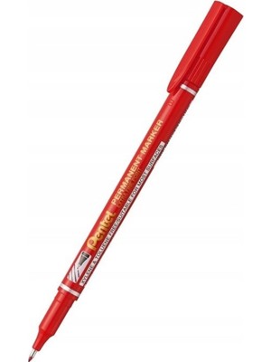 Pentel Marcador Permanent Markör Kalem Ekstra İnce Uç Kırmızı Y-Nf450-B (12 Li Paket)