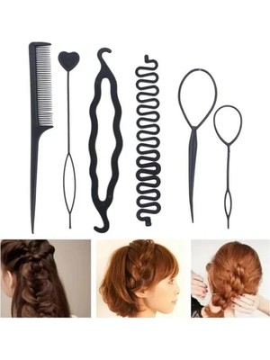 Esranın Dünyası 5'li Siyah Renk Saç Tokası Seti - Kolay Kullanım