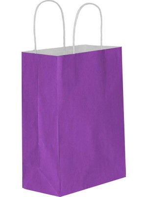  umur karton çanta (hediye çantası) 12x25x30cm açık mor 90 gram kraft 30015700 (25 li paket)