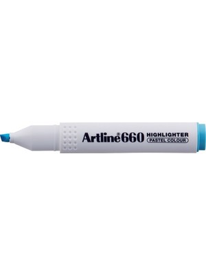 Artline Fosforlu Kalem (İşaret Kalemi) Kesik Uç 1,0-4,0 Mm Pastel Blue Mavi 660 (12 Li Paket)
