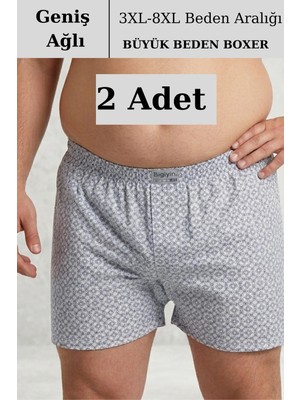 Bigiyin 2 Adet Büyük Beden Erkek Boxer 3xl-8xl Arası Battal Beden Özel Üretim Boxer