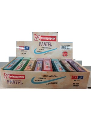 Mikro Min (Versatil Kalem Ucu) Pastel 60 Mm 0.9 Mm M-601 (48 Tüp)