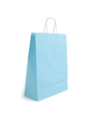 Umur Karton Çanta (Hediye Çantası) 12X32X40 Cm Açık Mavi 90 Gram Beyaz Kraft 30013366 (50 Li Paket)