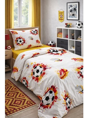 Lief Home %100 Pamuklu Tek Kişilik Taraftar Nevresim Takımı 160X220 | Lastikli Çarşaf 100X200+30