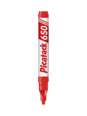Picador Picatack Permanent Marker Kalem 1,5-3 Mm Yuvarlak Uç Kırmızı 650 (10 Lu Paket)