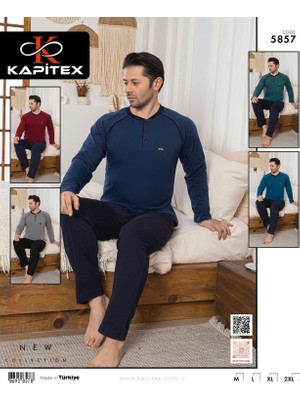Kapitex 5857 Erkek Uzun Kol Pijama Takım