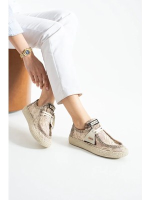 Dericia Shoes Rush Hakiki Deri Rahat Dantel Detaylı Tüllü Kadın Sneaker