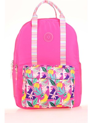 Kaukko Okul Sırt Çantası Double Stripe Pink K1762