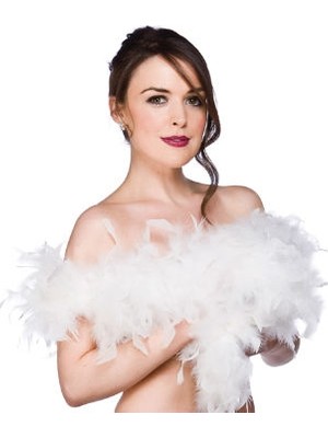 SHC4200 2 Metre Boa Tüy Otriş - Beyaz