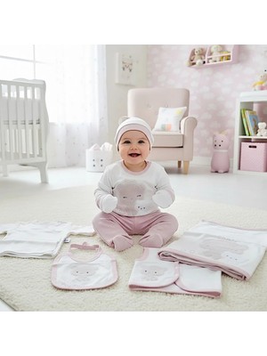 0-3 Ay Bebeklere Gaye Organik Pamuk Ayıcık Panda Nakışlı 10 Lu Set