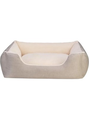 Esranın Dünyası Ekru Renkli Büyük Köpek Yatağı 85X105 cm