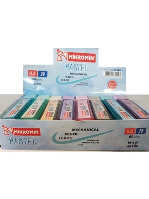 Mikro Min (Versatil Kalem Ucu) Pastel 60 Mm 0.5 Mm M-601 (48 Tüp)