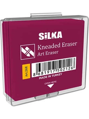 Silka Hamur Silgi Renkli Art.26R (12 Li Paket)