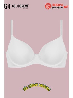 Nurteks Premium Kadın Ekstra Balenli Destekli Push-Up Kutulu Tek Basic Sütyen