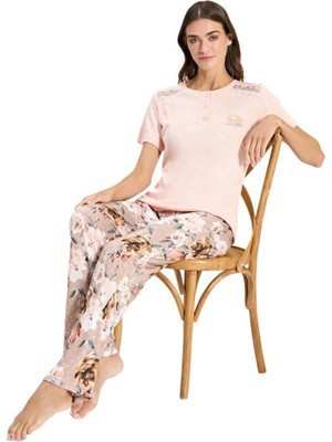Over Sleep by Poleren Over Sleep 3340 Kadın Modal Yazlık Takım (M-L-Xl-2xl)