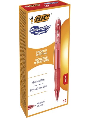 Bic Basmalı Jel Tükenmez Kalem Gelocity Original Kırmızı 829159 (12 Li Paket)