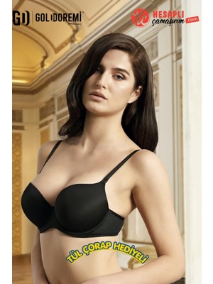 Nurteks Premium Kadın Ekstra Balenli Destekli Push-Up Kutulu Tek Basic Sütyen