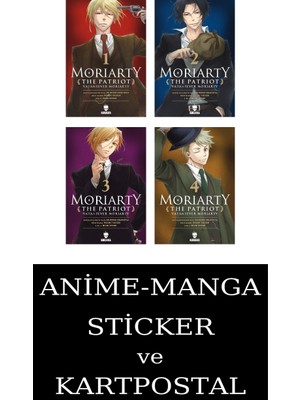 Kurukafa Yayınları Moriarty The Patriot 1-2-3-4 Manga Seti (4 Kitap) / Vatansever Moriarty / Sticker ve Kartpostal Hediyeli