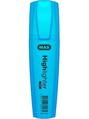 mas fosforlu kalem (ışaret kalemi) neon mavi 6422 (12 li paket)