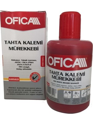 Ofica Fmm-06K Tahta Kalem Mürekkebi 100 Ml Kırmızı
