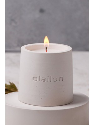 olailon Oryantal Kokulu Beton Mum | Konik Tasarım | Dekoratif & Modern Stil