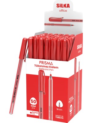Silka Lınc Offix Tükenmez Kalem 1 Mm Kırmızı (50 Li Paket) Art.429