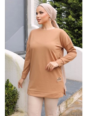 Hayat Store Yeni Stil Bej Arma Detay Tunik 10020 ( Lisinya )