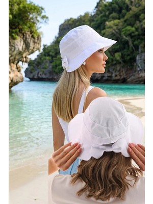 Ritagarcia Kadın Fiyonk Detaylı Kova Şapka - Arkası Ayarlanabilir Cırt Cırtlı Bucket Hat