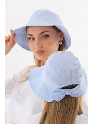 Ritagarcia Kadın Fiyonk Detaylı Kova Şapka - Arkası Ayarlanabilir Cırt Cırtlı Bucket Hat