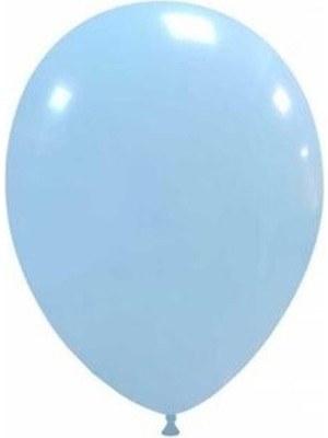 Balonevi Balon 12" Baskı Makaron Mavi (100 Lü Paket)