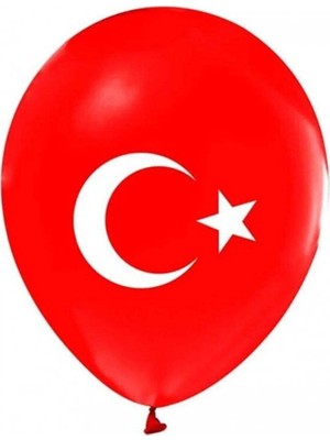 Balonevi Balon 1+1 Ayyıldız Baskılı 12" (50 Li Paket)