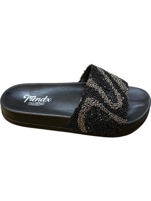 Güven Kundura Trendx Kadın Düz Taban Taşlı Terlik