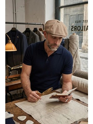 Elif İç Giyim Erkek Keten Peaky Blinders Kasket - Yazlık Pamuklu Newsboy Şapka