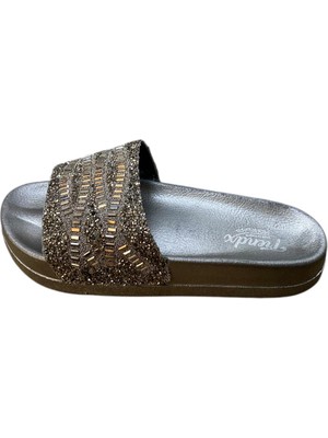 Güven Kundura Trendx Kadın Düz Taban Taşlı Terlik