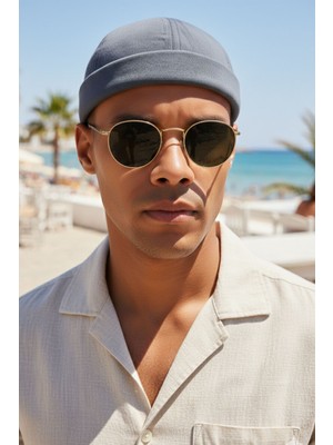 Elif İç Giyim Ayarlanabilir Retro Gri Takke Yazlık Şapka