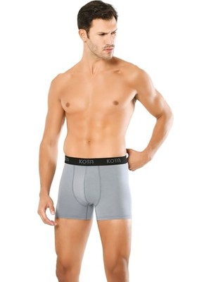 Kota 1010 Erkek Modal Boxer Gri Melanj 6'lı Paket