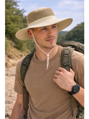Ritagarcia Unisex Safari Şapka - Fileli Güneş Koruyucu Outdoor Avcı Balıkçı Şapkası