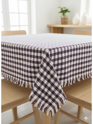 Belirtilmemiş Pamuk Dokuma Kareli Masa Örtüsü | Mutfak Sofra ve Piknik Örtüsü