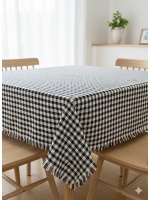 Belirtilmemiş Pamuk Dokuma Kareli Masa Örtüsü | Mutfak Sofra ve Piknik Örtüsü