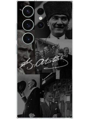 TechTree Samsung Galaxy S26 Ultra Uyumlu Kemal Atatürk Imza Baskılı Silikon Kılıf