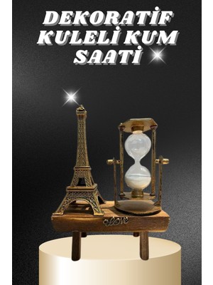 Kyops Masa Biblosu Dekoratif Süs Kum Saati Eyfel Kulesi Hediyelik Kum Saati - Lisinya