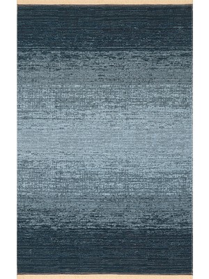 Eko Halı Kutnu Kılım Ktn 01 Antrasıt Modern Ombre Renk Geçişli Yıkanabilir Çift Taraflı Kilim