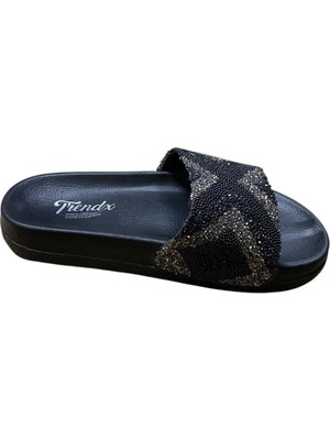 Güven Kundura Kadın Düz Taban Taşlı Terlik