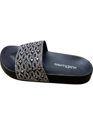 Güven Kundura Kadın Düz Taban Taşlı Terlik