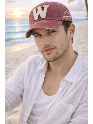 Ritagarcia W Logolu Eskitme Tasarım Erkek Beyzbol Şapkası - Retro Kep