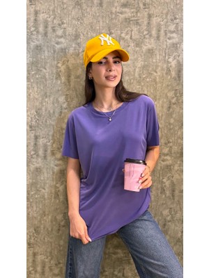 Leilaa Bisiklet Yaka Modal Kumaş T-Shirt