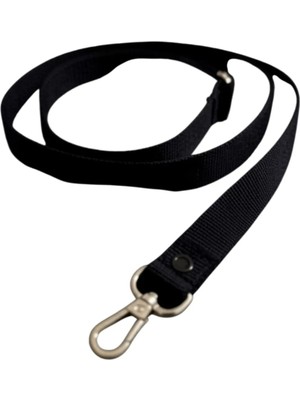 Usin Siyah Boyu Ayarlanabilir 2cm En Dar Kolon Nikel Toka Çanta Sapı Askısı 120 cm