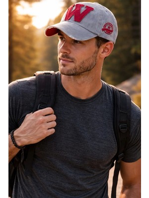 Ritagarcia W Logolu Eskitme Tasarım Erkek Beyzbol Şapkası - Retro Kep