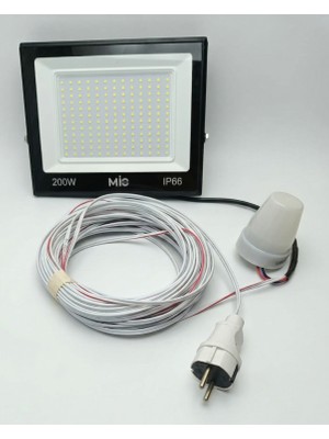 İNWATT 14 Metre Gece-Gündüz Sensörlü 200W Seyyar Projektör Tak-Çalıştır